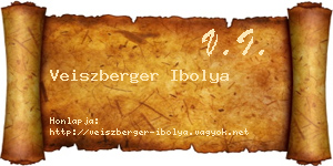 Veiszberger Ibolya névjegykártya
